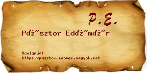 Pásztor Edömér névjegykártya
